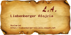 Liebenberger Alojzia névjegykártya